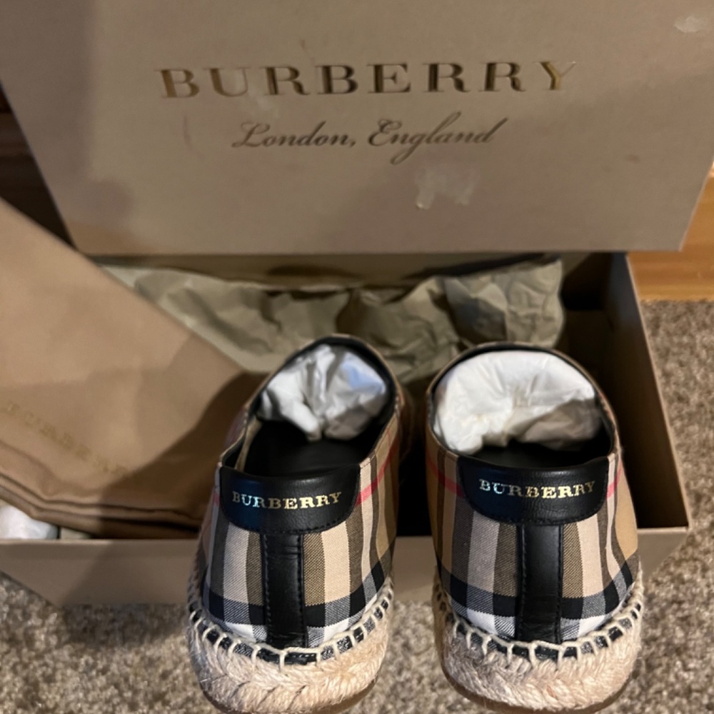 BURBERRY HODGESON CHECK PRINT ESPADRILLES - Picture 4 of 5